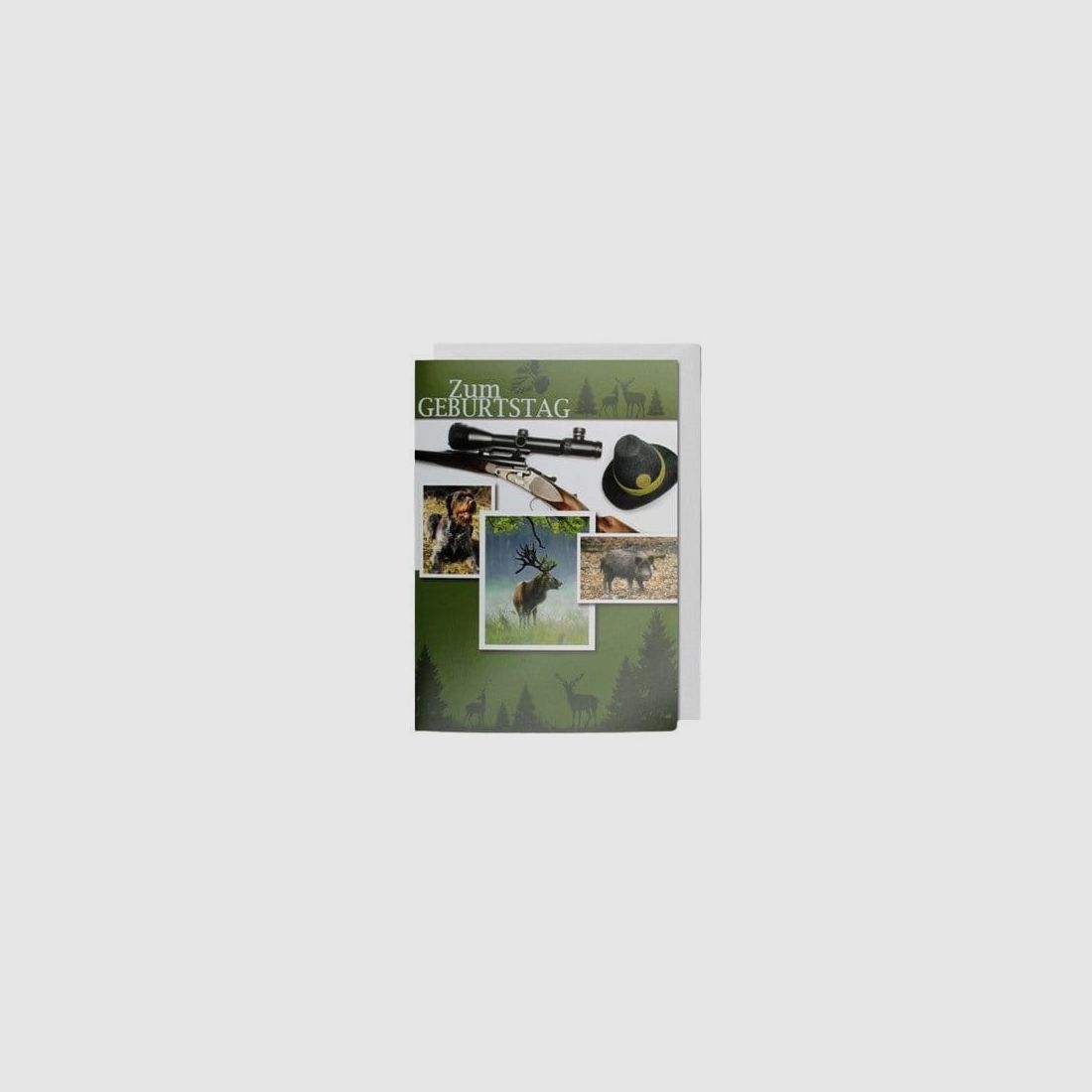 MICHEL PUBLISHING Birthday greeting card with hunting collage