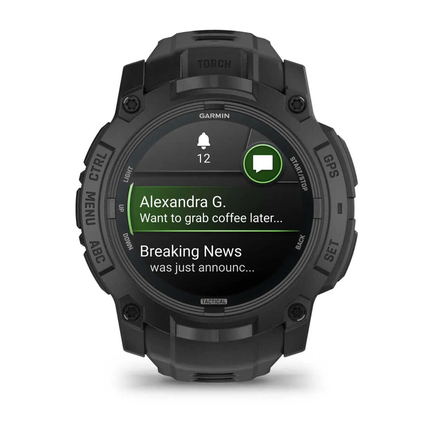 Instinct® 3 – 50 mm, AMOLED, Tactical Edition (Black), immagine 2 di 13