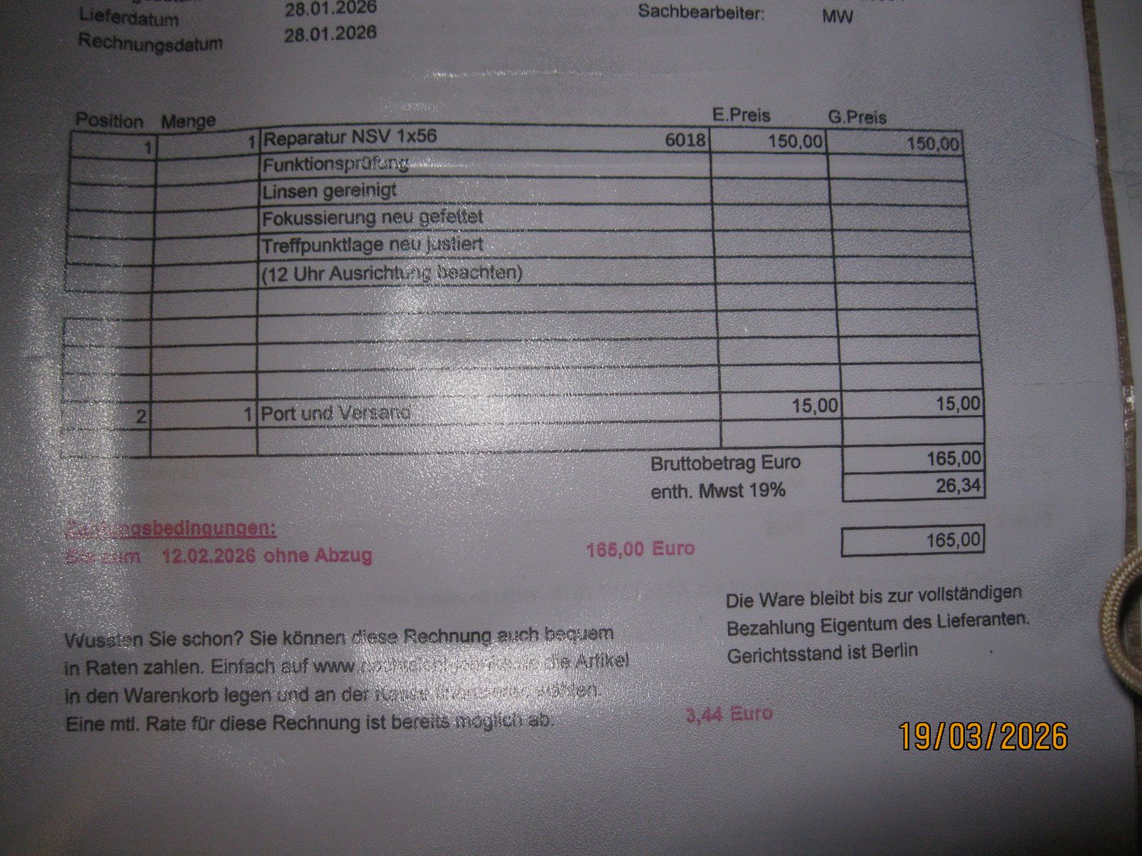 Nachtsichtgerät DJ-8 NSV 1x56 Monochrom / Onyx. Hochwertige Röhre.