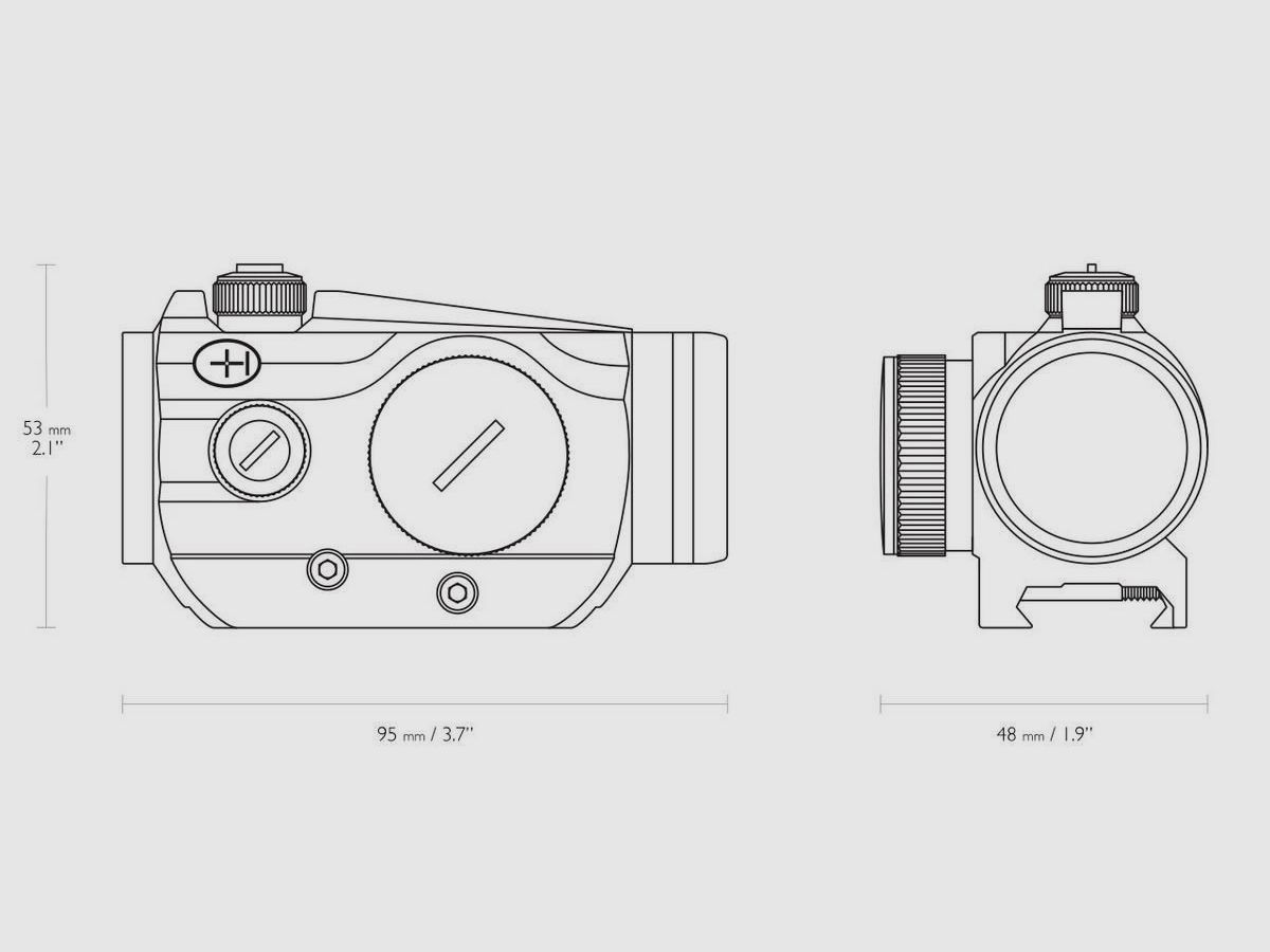 Hawke Vantage Mirino a punto rosso 1x25 per Picatinny, Bild 6 von 16