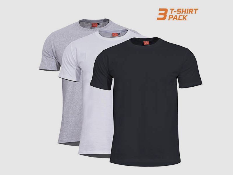 T-Shirt ORPHEUS 3-er Pack Black/Grey/White, Bild 1 von 2