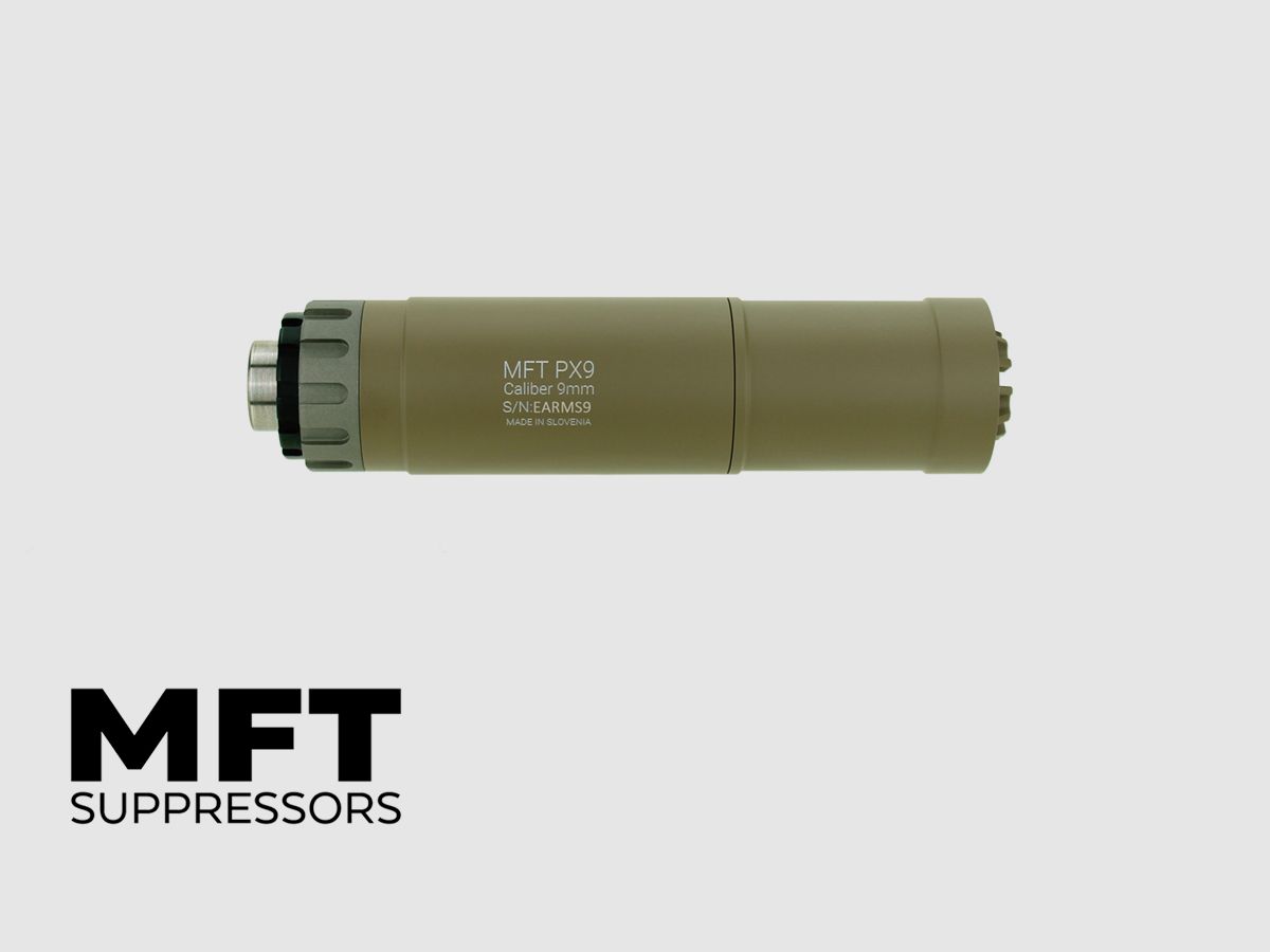 MFT PX9 9mm Suppressor M13,5x1 LH FDE, image 2 of 5