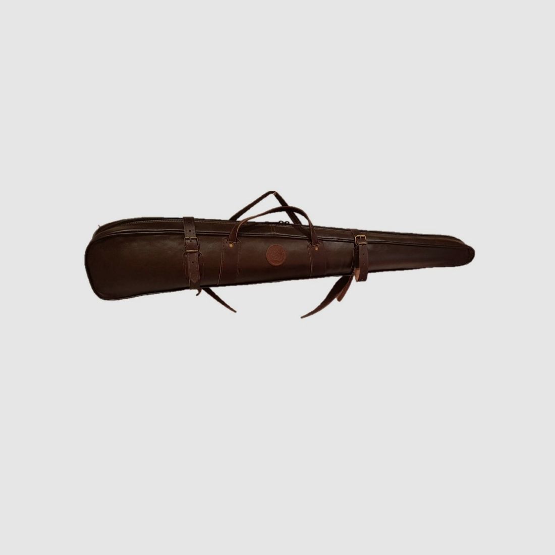 Padded leather case for two rifles with riflescope, image 6 of 6