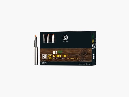 RWS Hit 8x57 JS 160 grains Short Rifle sans plomb