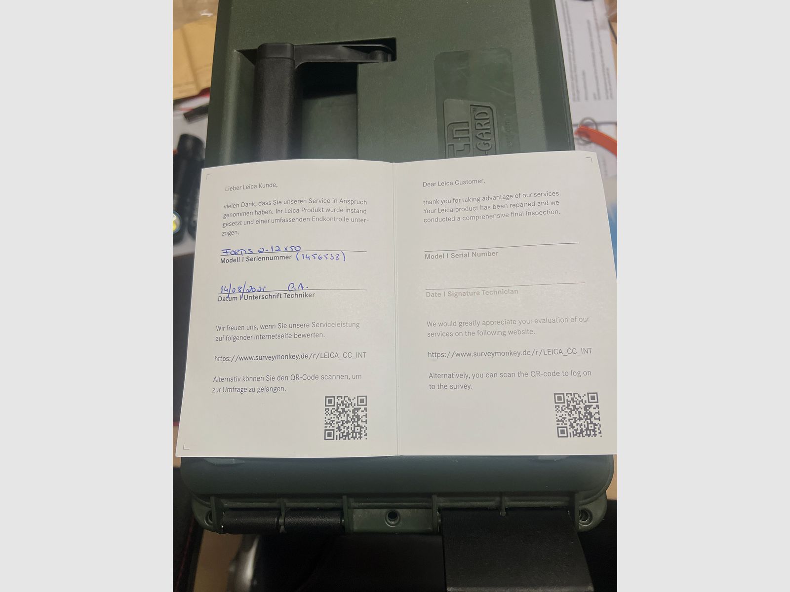 Leica Zielfernrohr Fortis 6 2-12x50 i mit Schiene
