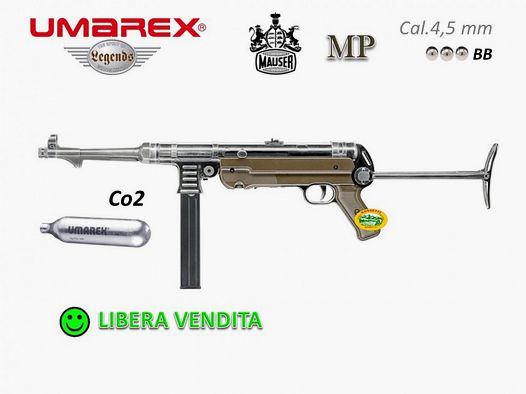 UMAREX MP GERMAN carabina Co2 cal.4,5 libera vendita - MP44