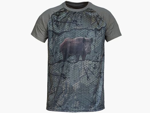 T-SHIRT FOREST PRINT 3D CINGHIALE