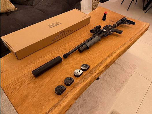 AEA Megalodon+ !! 1500 shots!! +JADS silencer + spring tensioner + lots of accessories