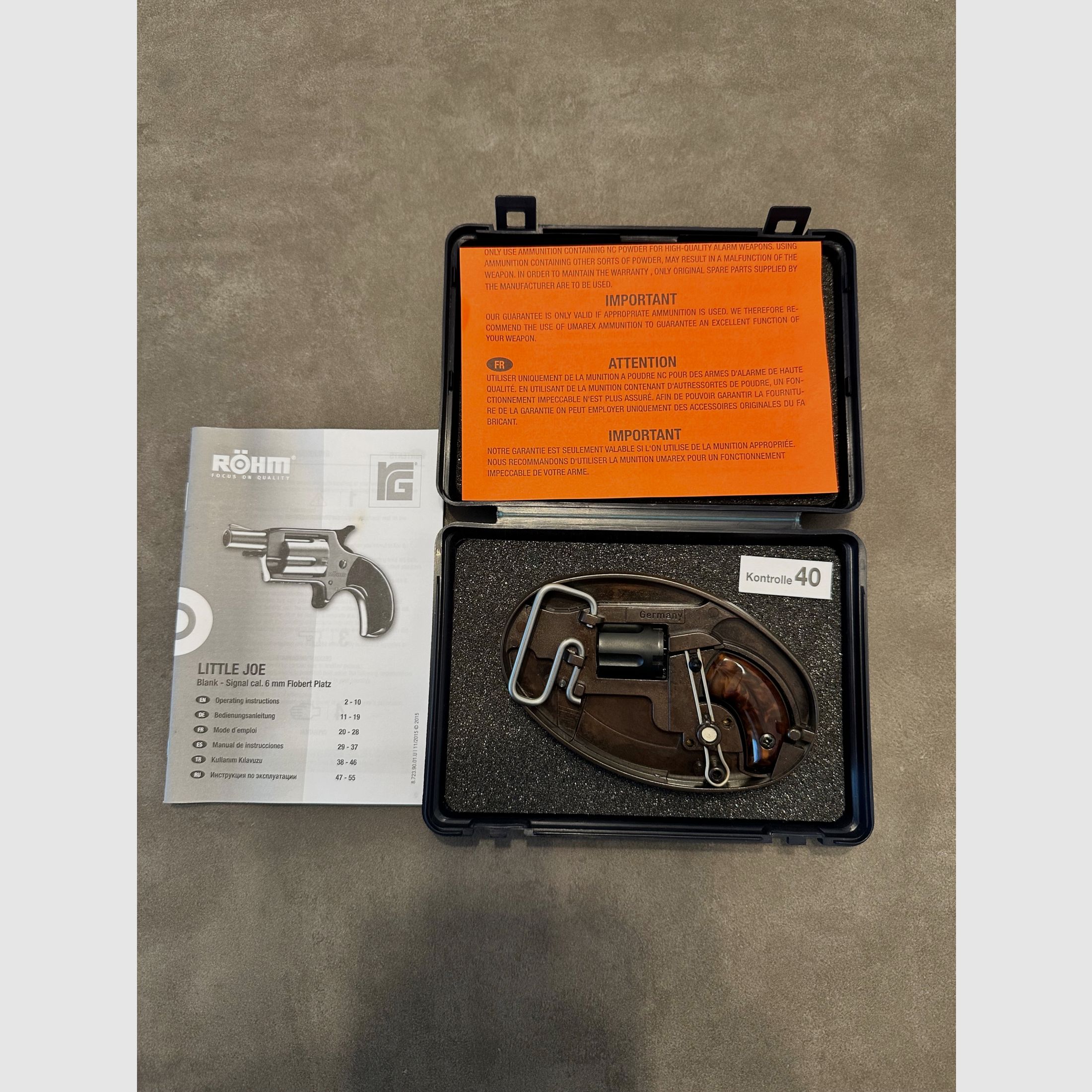 Röhm Little Joe browned met riemgesp Kaliber 6 mm Schreckschuss, afbeelding 6 van 8