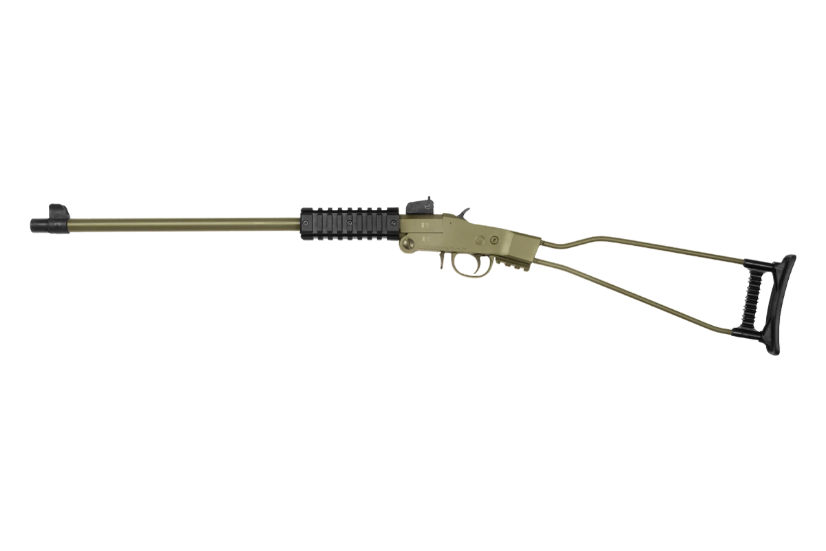 Carabine basculante à un coup Chiappa Little Badger .22 LR, cerakote vert OD, canon de 16,5" avec filetage 1/2" x28, (arme de démonstration)