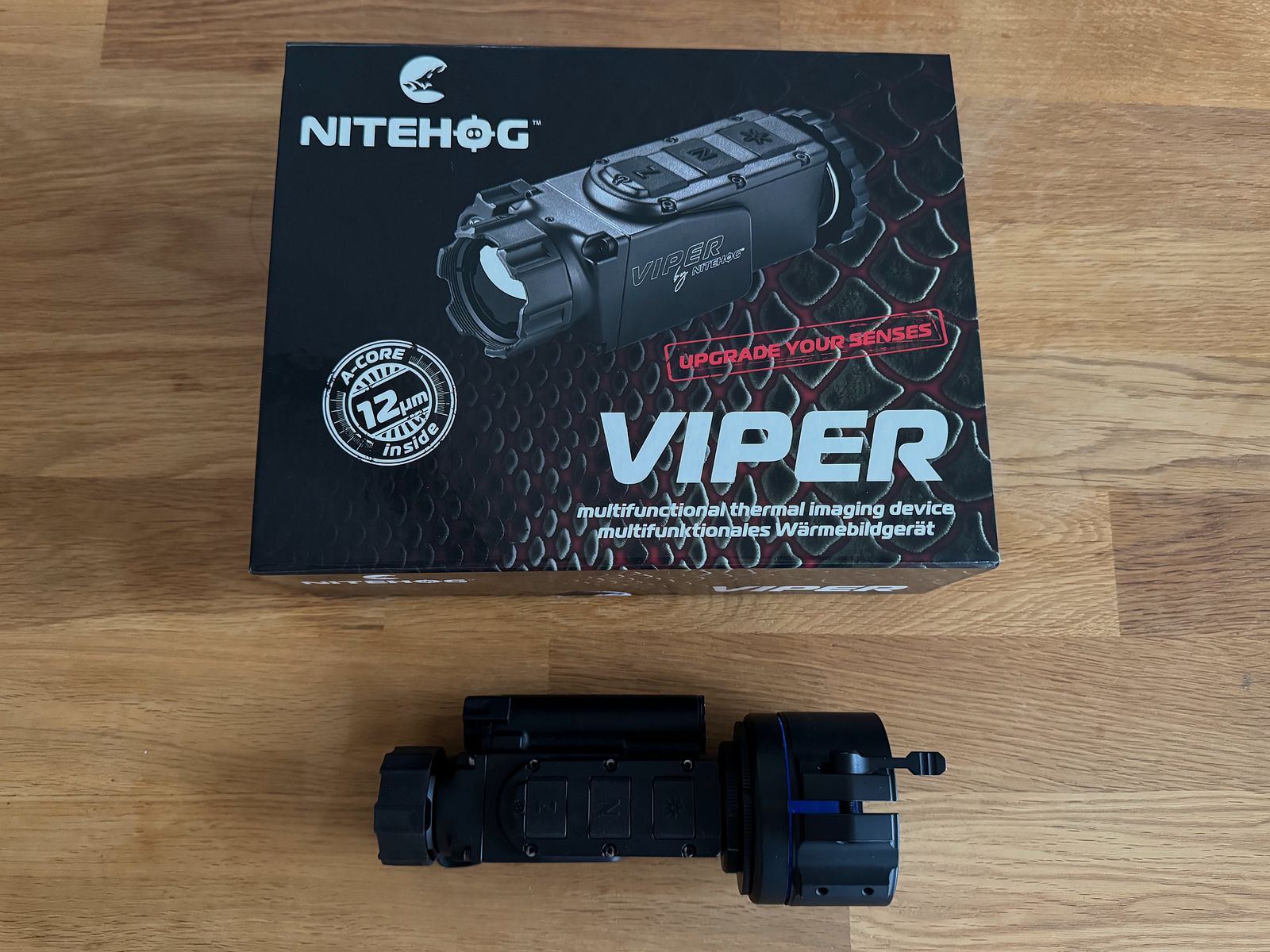 Nitehog TIR-M35 AC Viper Wärmebildvorsatzgerät (Gen. 1) SOFORT EINSETZBAR, da geladene) Batterie und 62er Rusan-Adapter inklusive