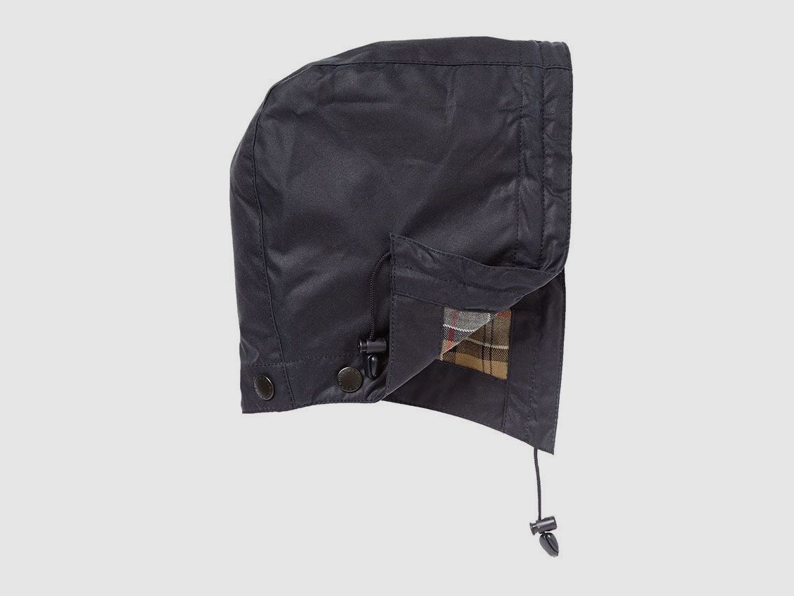 Barbour Hood Wax Cotton Navy