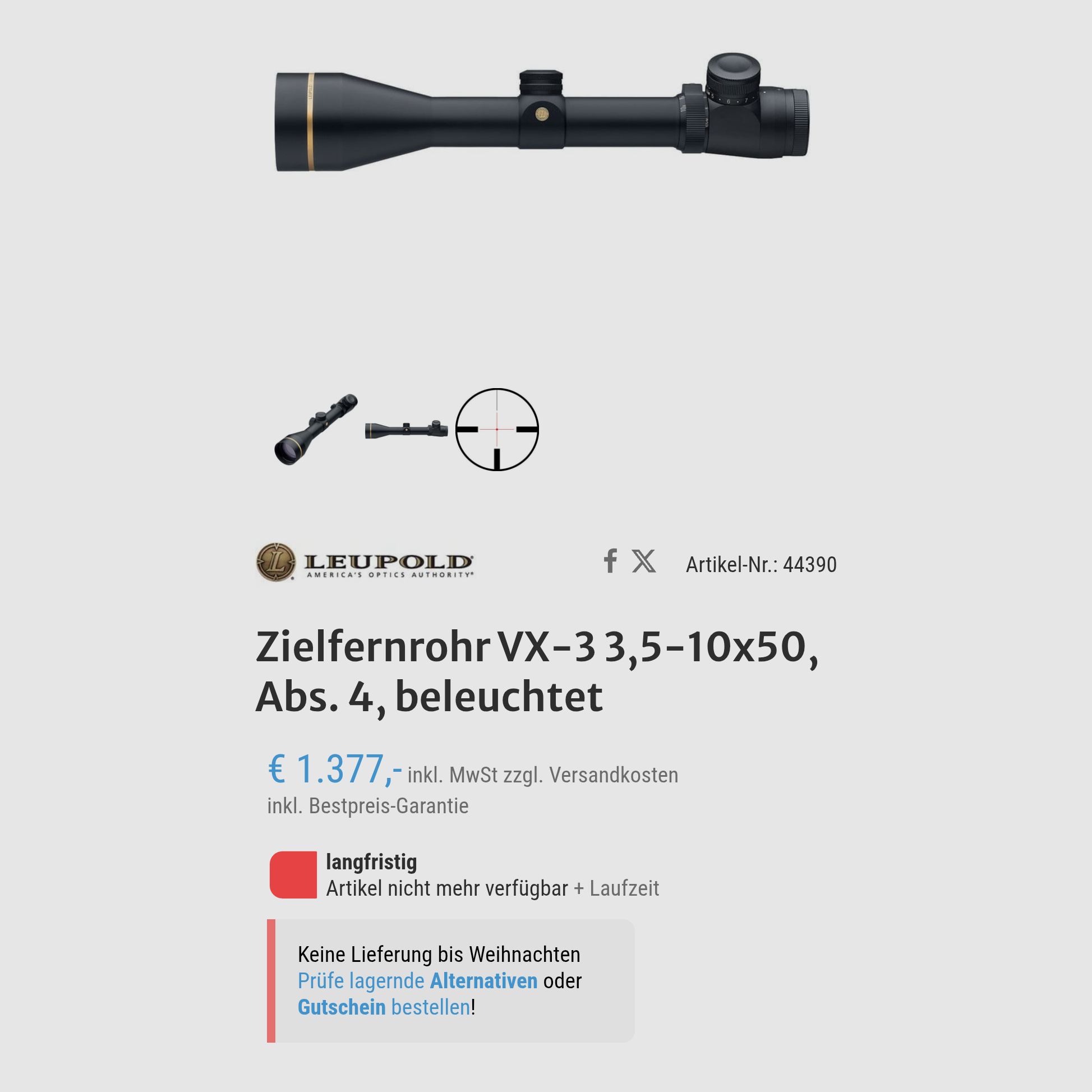 Leupold VX3 3.5-10x50 LA Deutsch