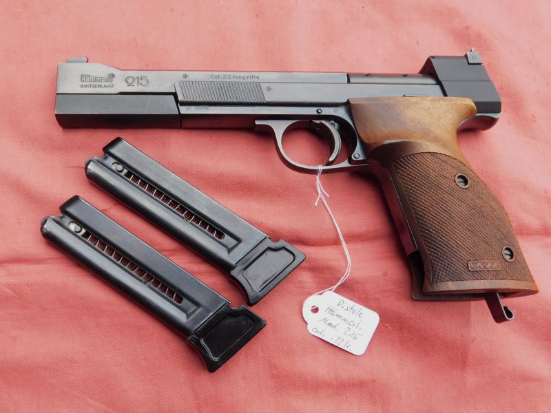 Hämmerli 215 Sportpistole Kal. 22 LR mit Reservemagazin und Nill Griff