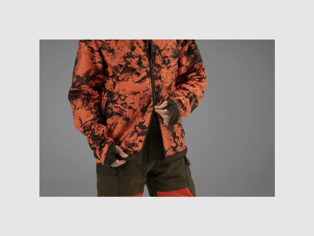 Härkila Herren Fleecejacke Wildboar Pro Reversible Willow green/AXIS MSP®Orange Blaze