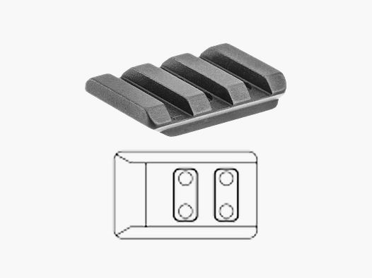 ERATAC support Picatinny de 35 mm centré, BH 8 mm