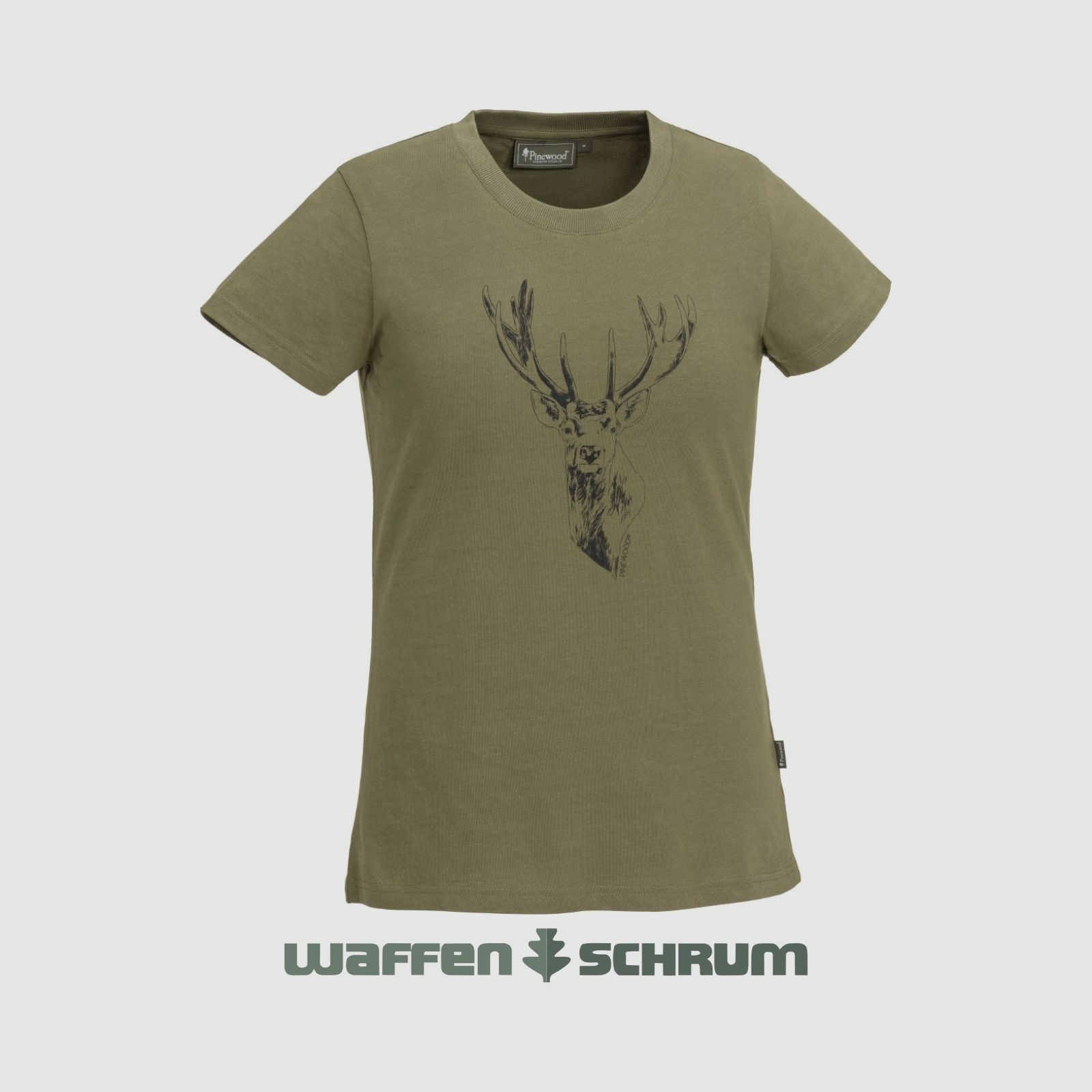 Pinewood T-Shirt Red Deer H.Olive