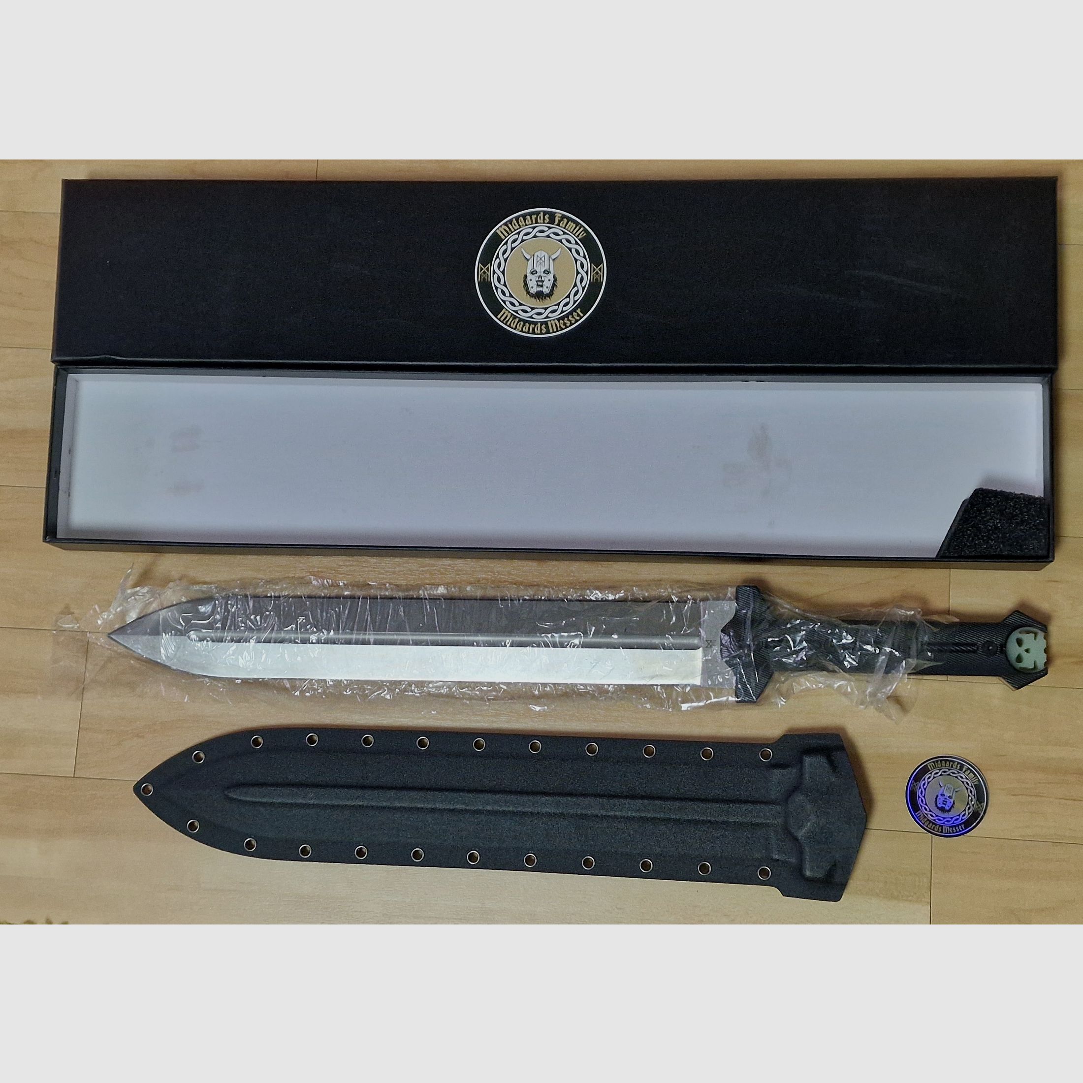 Premio di Capodanno: Coltello di Midgard Tyrfing V2 Spada corta Nuovo OVP 1,7 kg Acciaio Sandvik