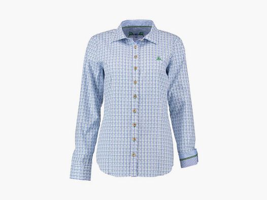 Os Trachten – women's shirt with blue pattern