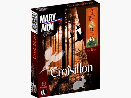 MARY ARM CROISILLON CAL 12 Bourre Croisillon Plomb Doux N°6