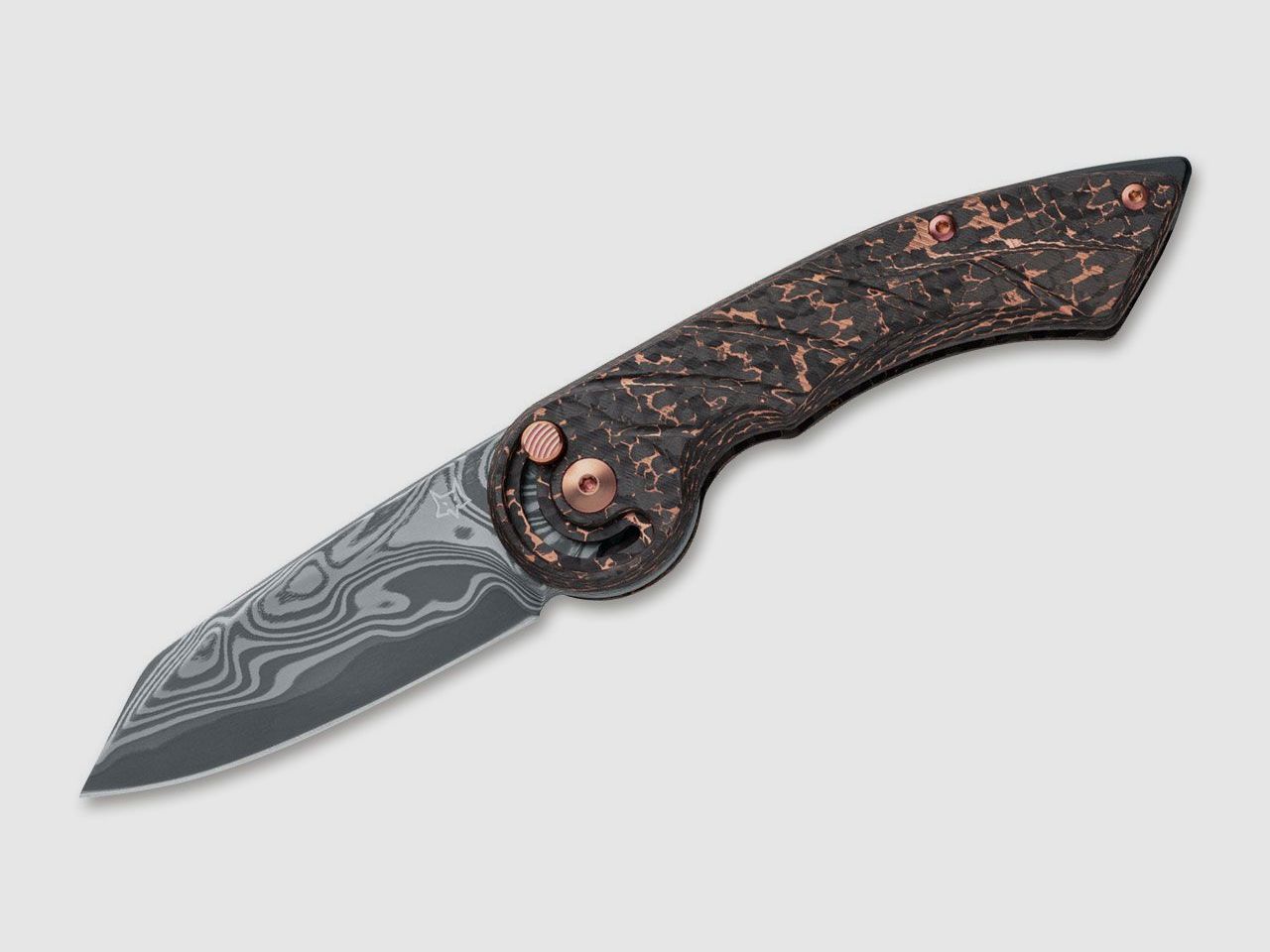 Taschenmesser Radius Damascus Space Coral CF LTD