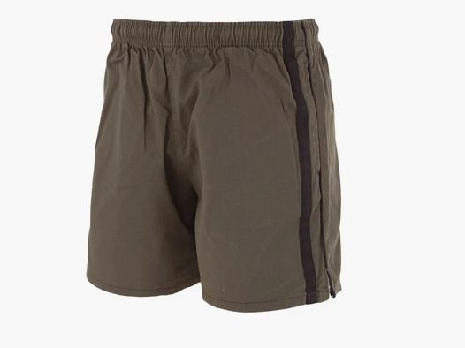 Kurze Flotte Kaki-Schwarz 100% Baumwolle 3 Taschen Elastischer Bund