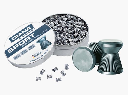 DIANA Diabolo z płaską główką karbowany 5,5mm 250 sztuk