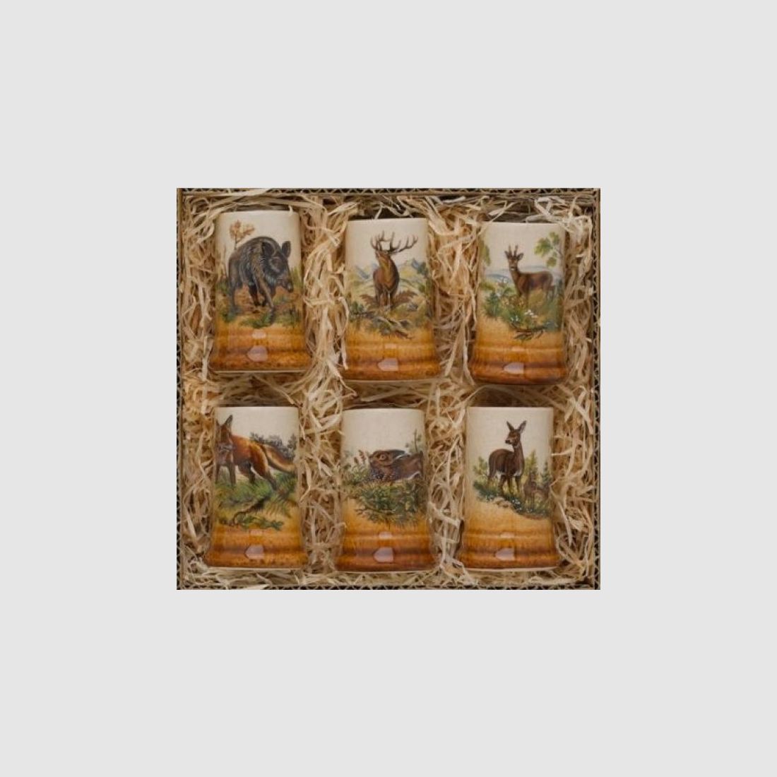 Stamper 50ml "Schrotpatrone" 6 er Set mit verschiedenen Tiermotiven