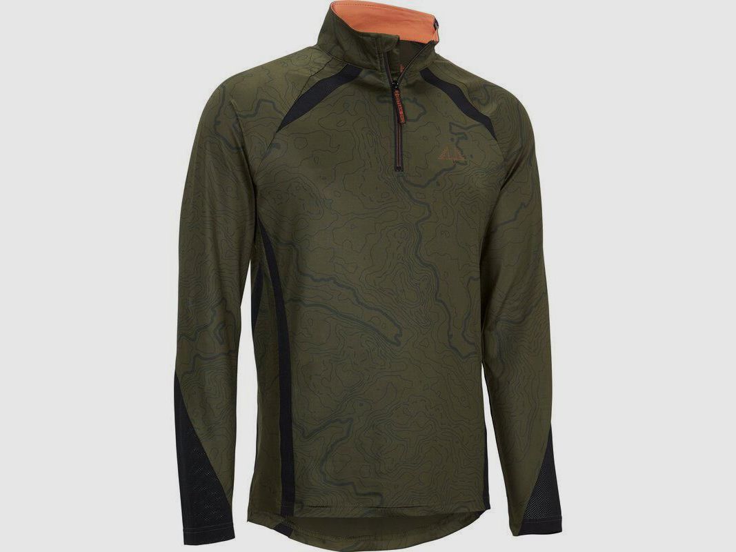 Swedteam Herren Sweater Alpha Antibite Half-zip Printed Green