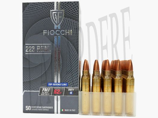 FIOCCHI FMJ 62 GRS TOP DEFENCE LINE DUTY (PATRONE MIT GESCHOSS)