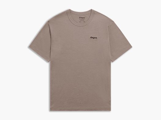 Bergans Logo Merino T-shirt Męski Rock Taupe S