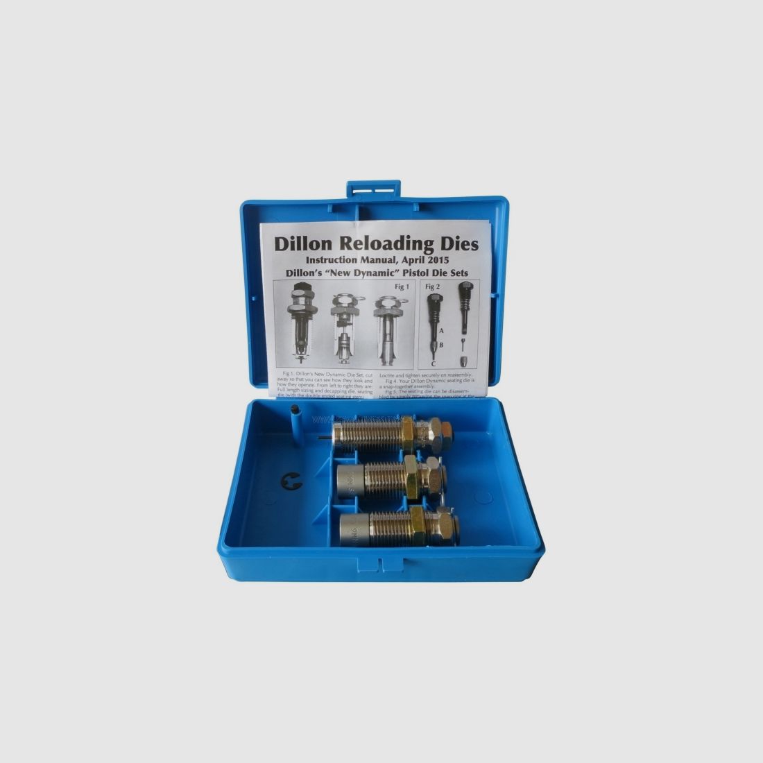DILLON CARBIDE DIES SET CAL 38 SUPER AUTO 3 PIECE