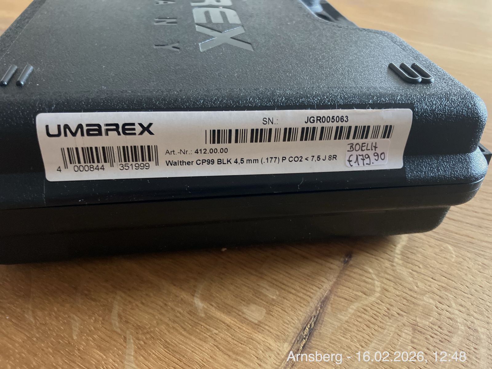 Walther CP99 pistola CO2 4,5 mm Diabolo