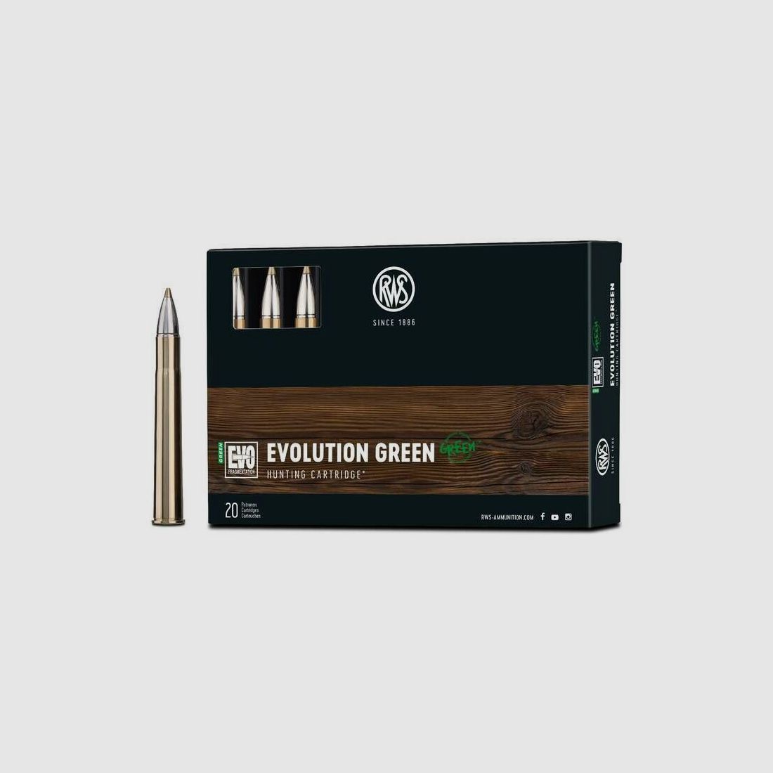 RWS EVO GREEN 11,9g/184grs à20