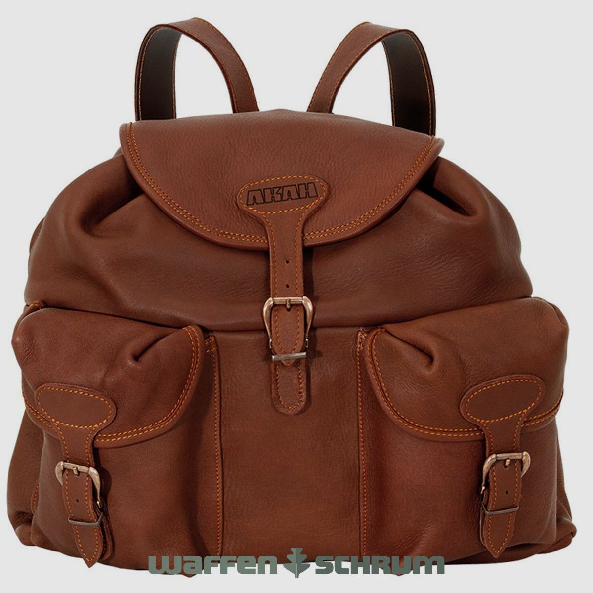 AKAH Rucksack aus Elchleder Braun 22l 42x52cm