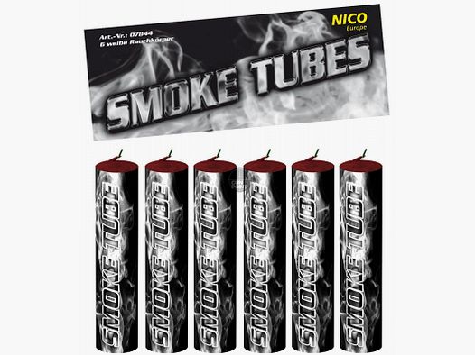 Nico Rauchfackel Smoke Tubes - Weiß - 6 Stk.
