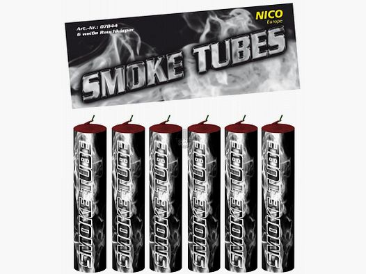 Nico Rauchfackel Smoke Tubes - Wei - 6 Stk.