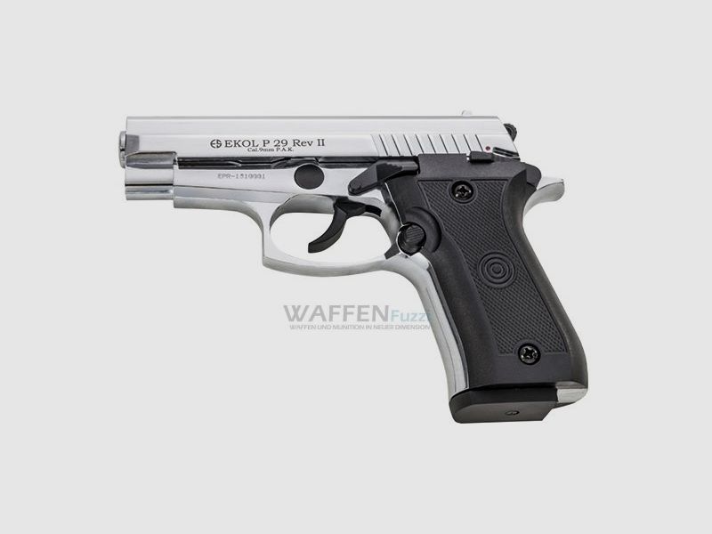Ekol P29 Rev. II chroom schreckschusspistool kaliber 9mm P.A.K
