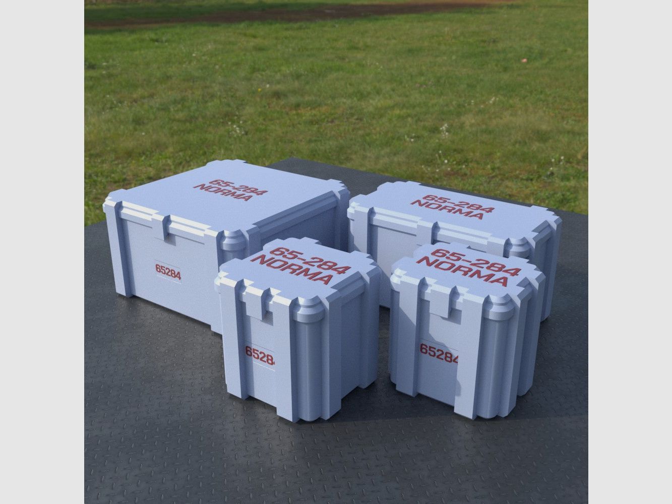 Filamelt Munitionsbox / Ammo Box 6.5-284 Norma – Patronenbox ‘Klappdeckel’ – 20 / 25 / 50 / 100 Runden