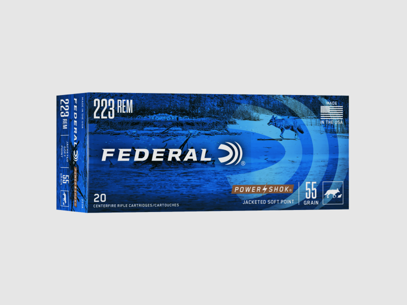 Federal .223 Rem 55gr SP Power Shok