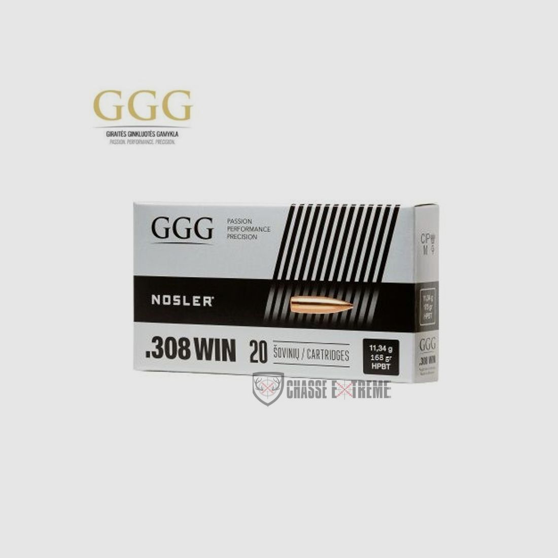 20 Patronen GGG Kal. 308 Win 168Gr Neue Generation
