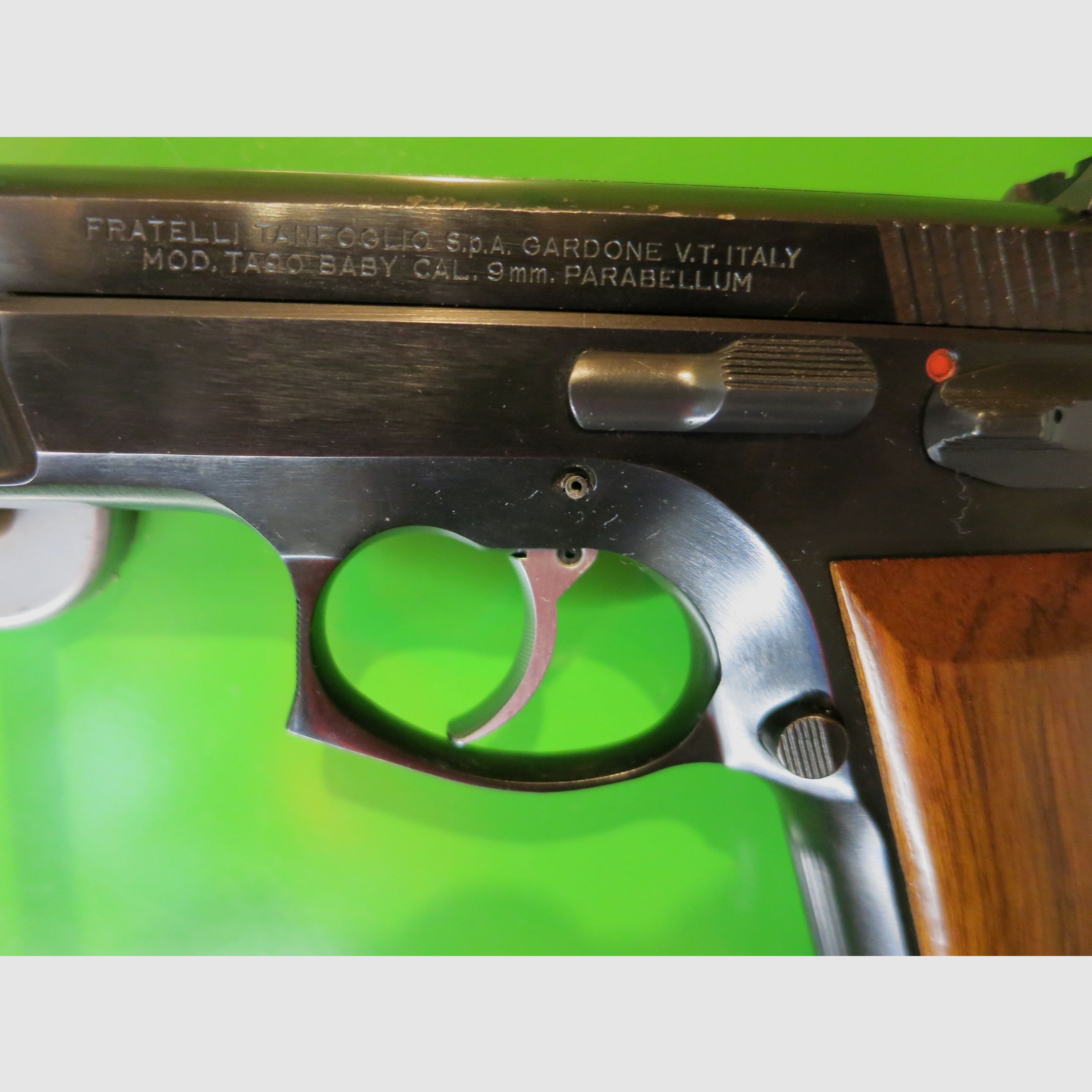 Tanfoglio TA90 Baby, semi-automatic. Self-loading sports pistol, small and handy self-defense classic, caliber 9 × 19 mm, without barrel #30