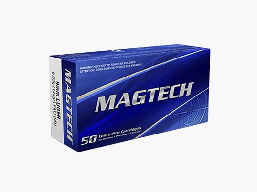 Amunicja Magtech 8,0g 124gr FMJ 9mm Luger