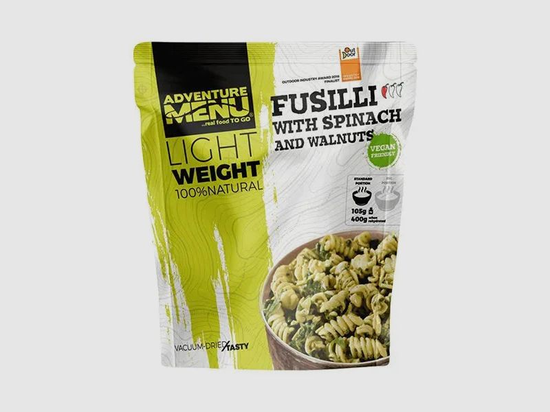Adventure Menu Lightweight Big Fusilli mit Spinat und Walnüssen