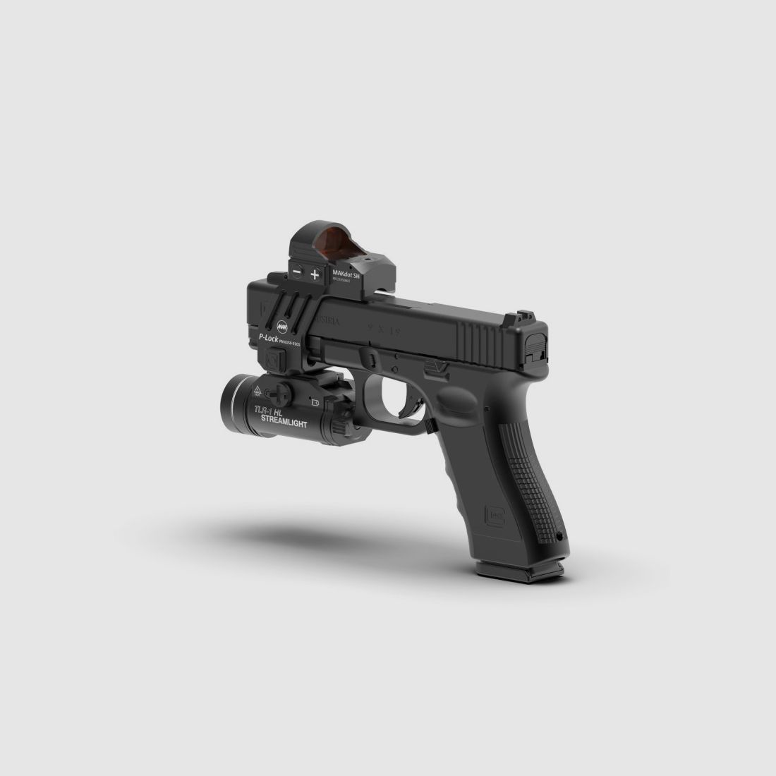 Montage MAK P-LOCK pour viseurs à point rouge MAKdot / Docter pour pistolets Glock, image 4 sur 5