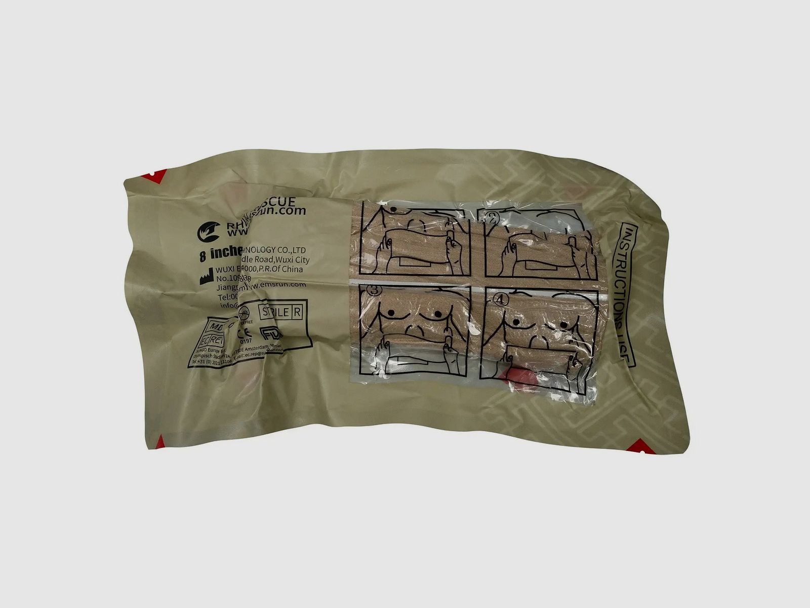 Rhino Rescue Vendaje de emergencia de 8 pulgadas