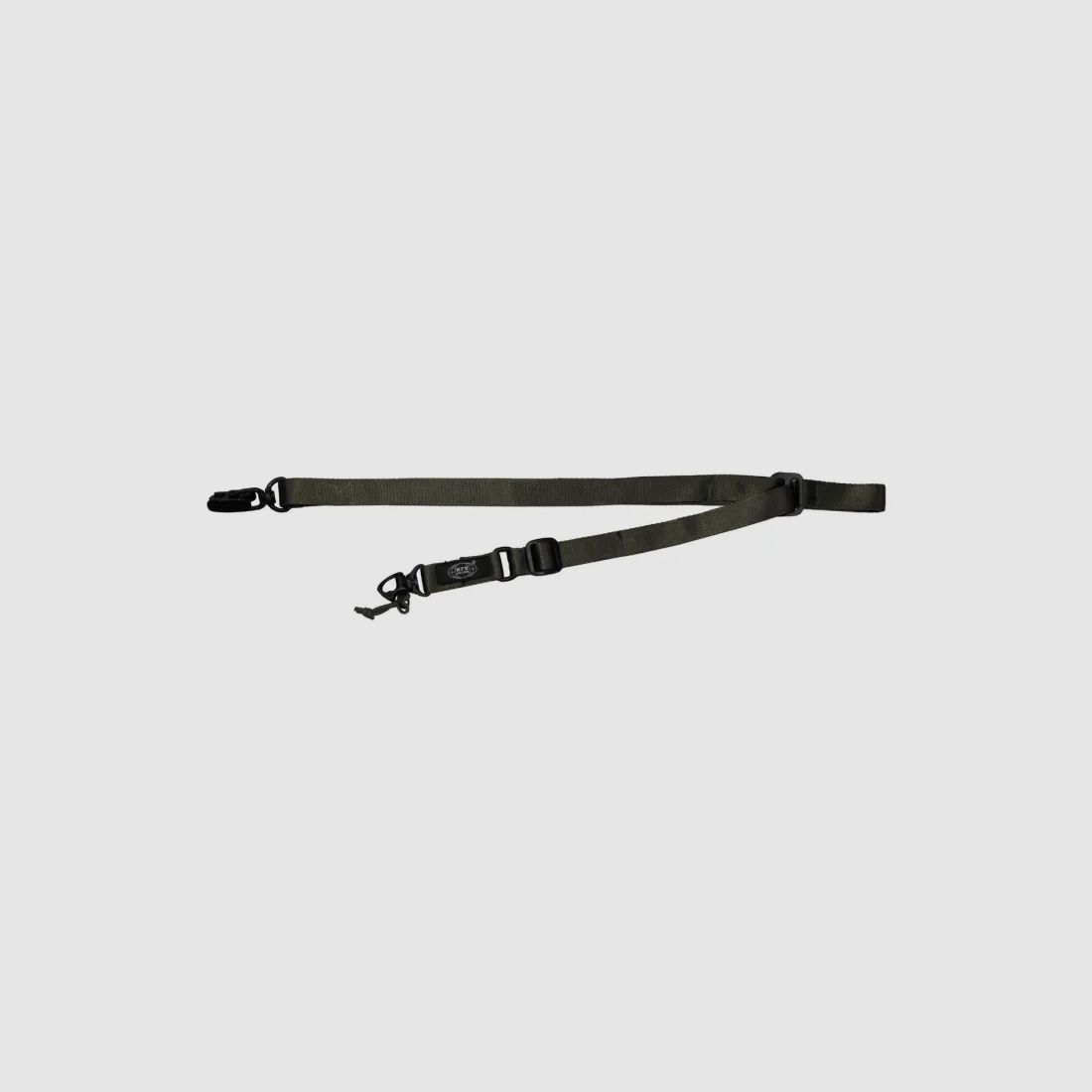 Rifle sling / carrying strap with carabiner, adjustable 45-135cm, olive