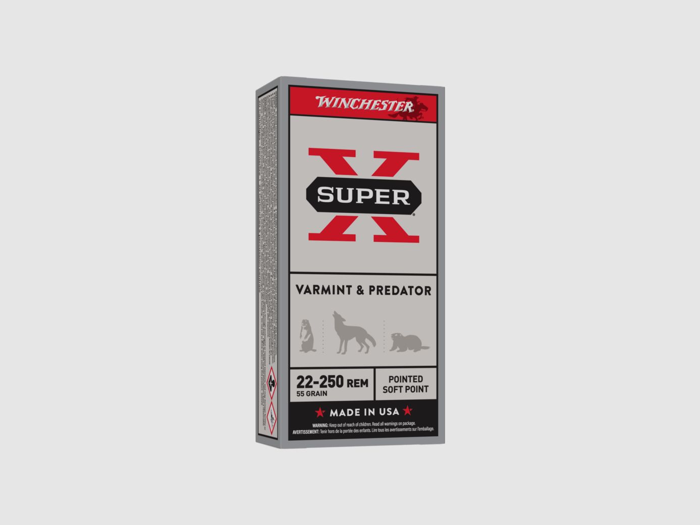 MUNITION 22-250Rem POWER POINT 55gr, image 1 sur 5