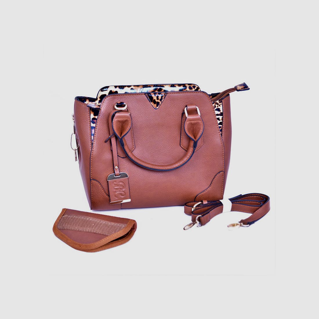 Umhängetasche m/Holster Chestnut-Leopard