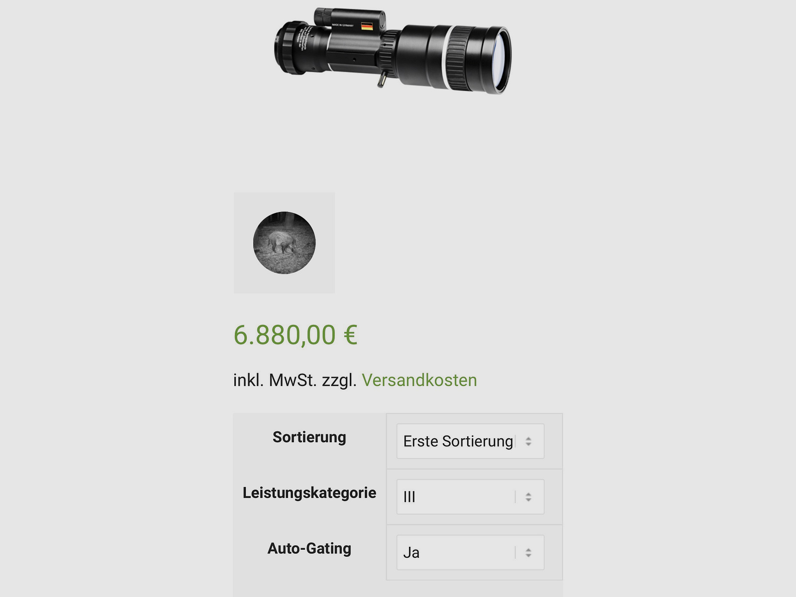 Jahnke DJ-8 NSV 1x56 Onyx/Monochrom inkl. IR Strahler Phönix Focus